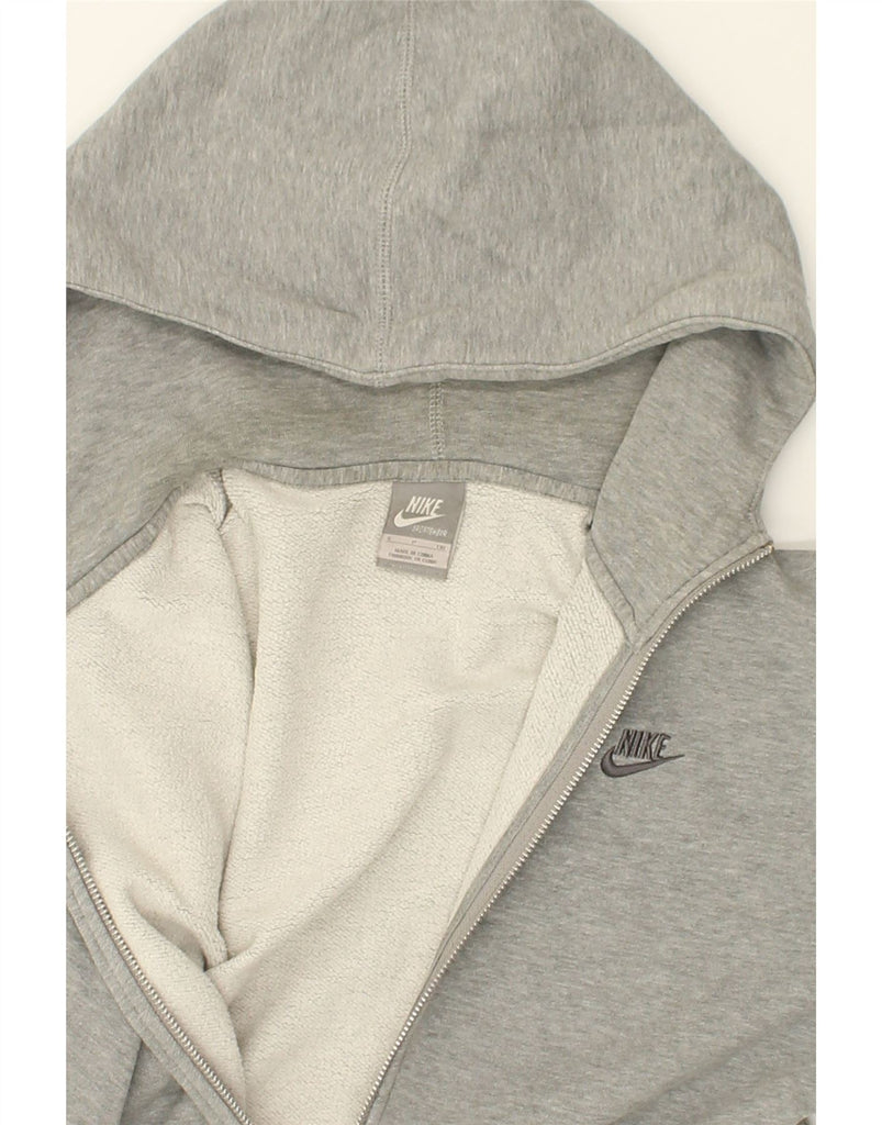 NIKE Mens Zip Hoodie Sweater Small Grey Cotton | Vintage Nike | Thrift | Second-Hand Nike | Used Clothing | Messina Hembry 