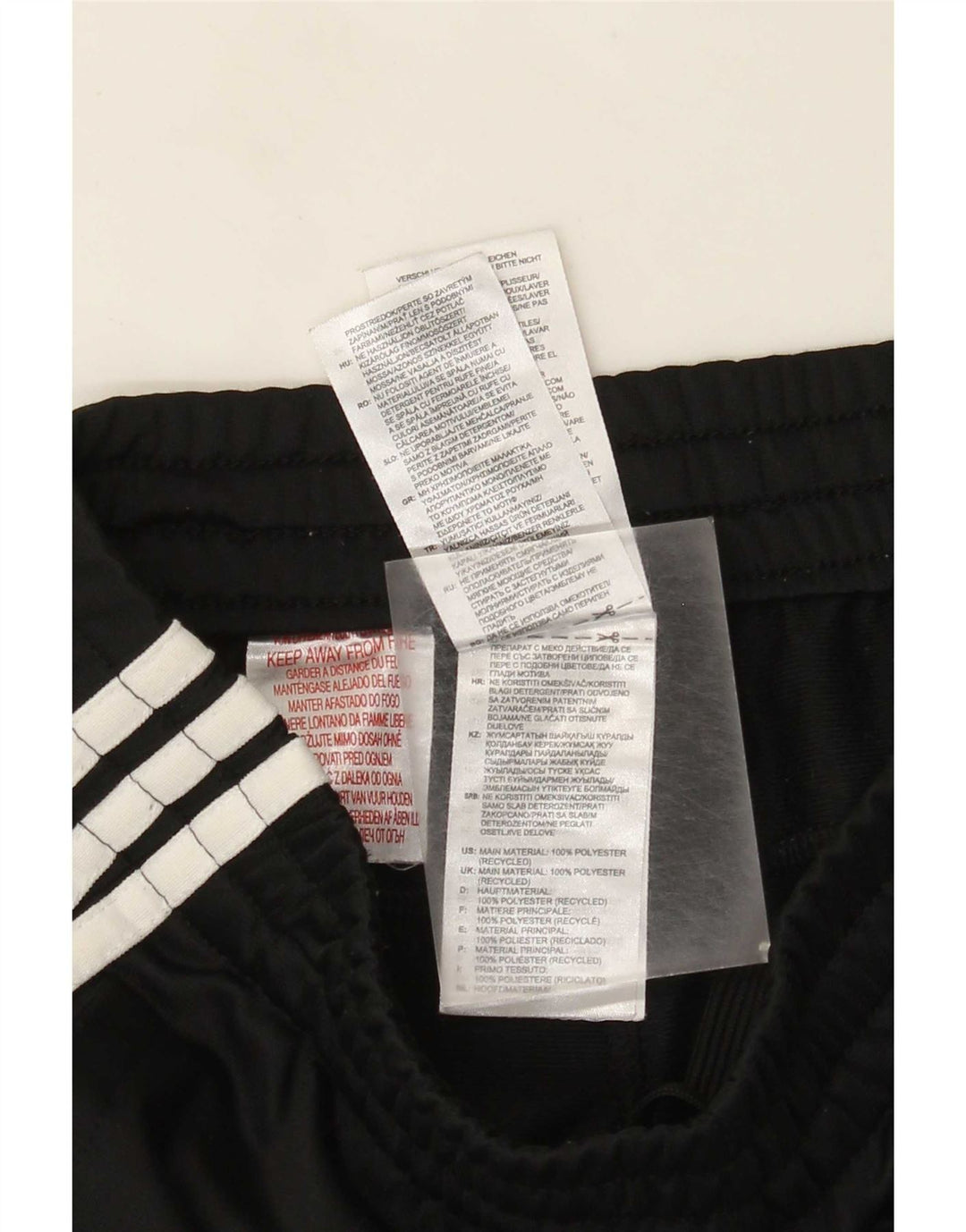 Adidas Boys Tracksuit Trousers 9-10 Years Black Polyester