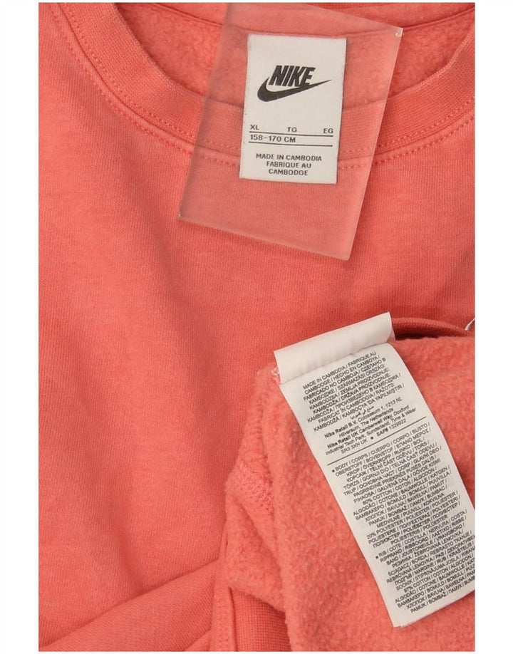 Nike Boys Sweatshirt Jumper 13-14 Years XL Pink Cotton
