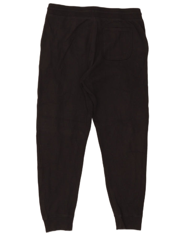 Hurley Mens Graphic Tracksuit Trousers Joggers Large Black Cotton