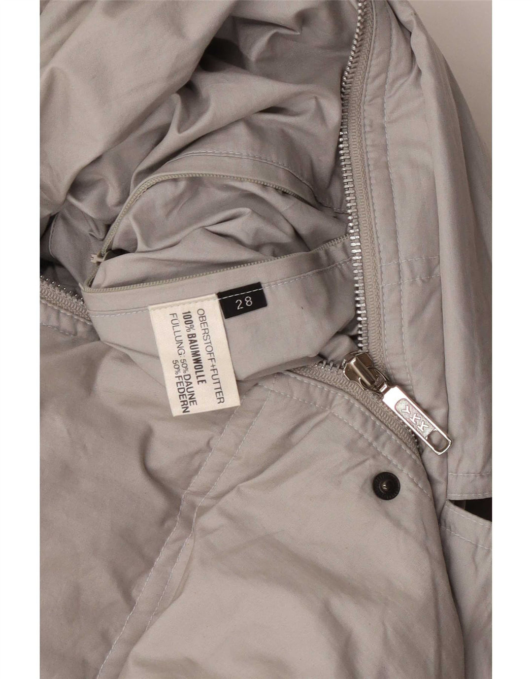 Vintage Mens Padded Jacket UK 44 2XL Grey Cotton