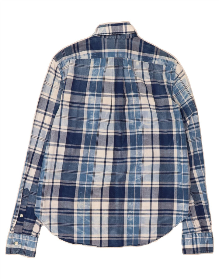RALPH LAUREN Womens Shirt US 8 Medium Blue Check Vintage Ralph Lauren and Second-Hand Ralph Lauren from Messina Hembry 