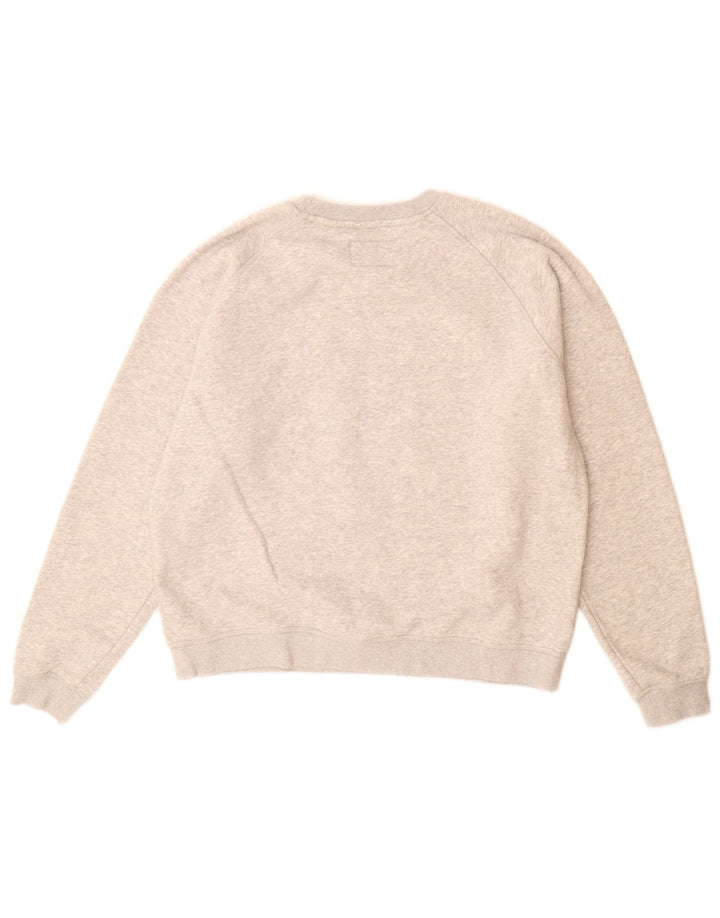 Jack Wills Womens Graphic Sweatshirt Jumper UK 12 Medium Grey Flecked