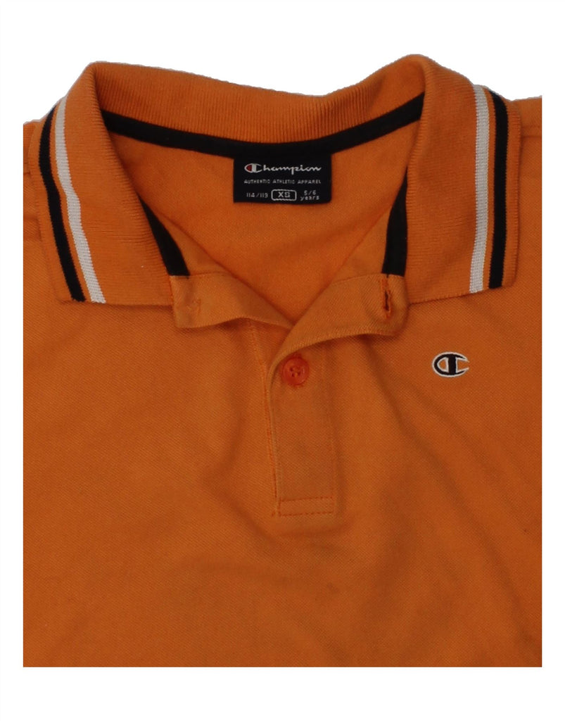 CHAMPION Boys Polo Shirt 5-6 Years XS Brown Cotton | Vintage Champion | Thrift | Second-Hand Champion | Used Clothing | Messina Hembry 