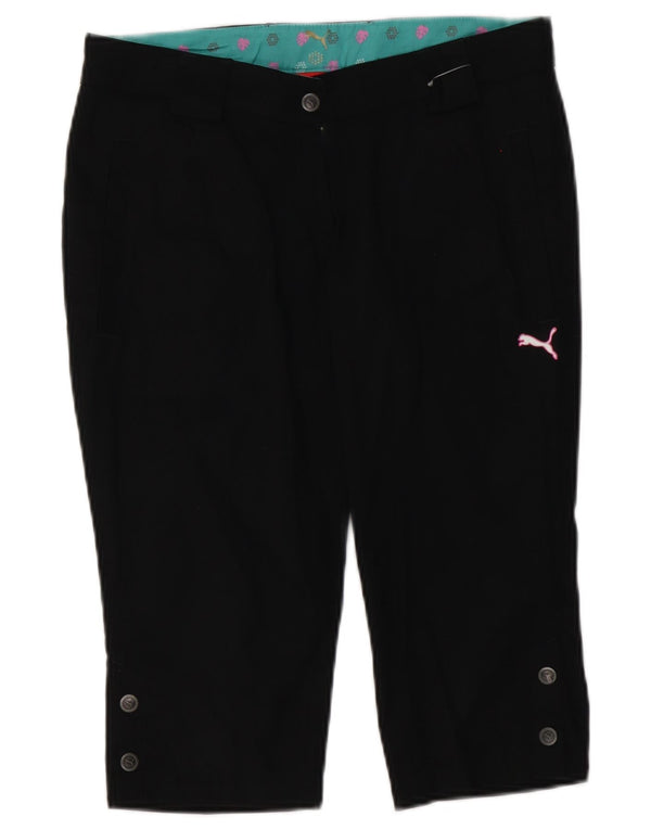 Puma Womens Low Waist Capri Trousers UK 8 Small W30 L17 Black