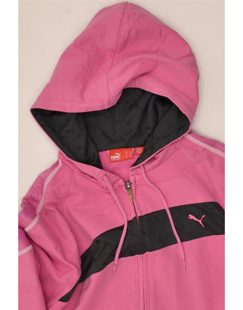 PUMA Womens Zip Hoodie Sweater UK 18 XL Pink Cotton | Vintage Puma | Thrift | Second-Hand Puma | Used Clothing | Messina Hembry 
