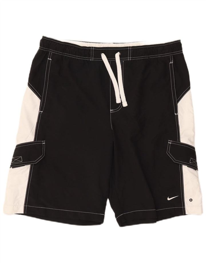 Nike Mens Swimming Shorts Large Black Colourblock Polyester