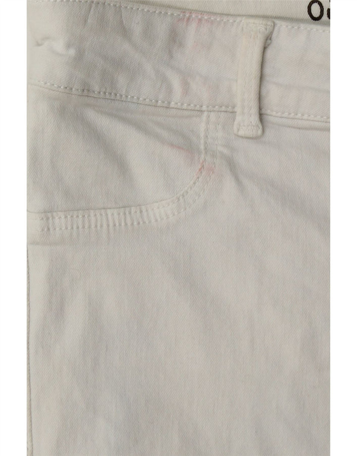 Oasis Womens Denim Shorts UK 12 Medium W28 White Cotton