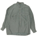 Vintage Mens Shirt XL Green Silk
