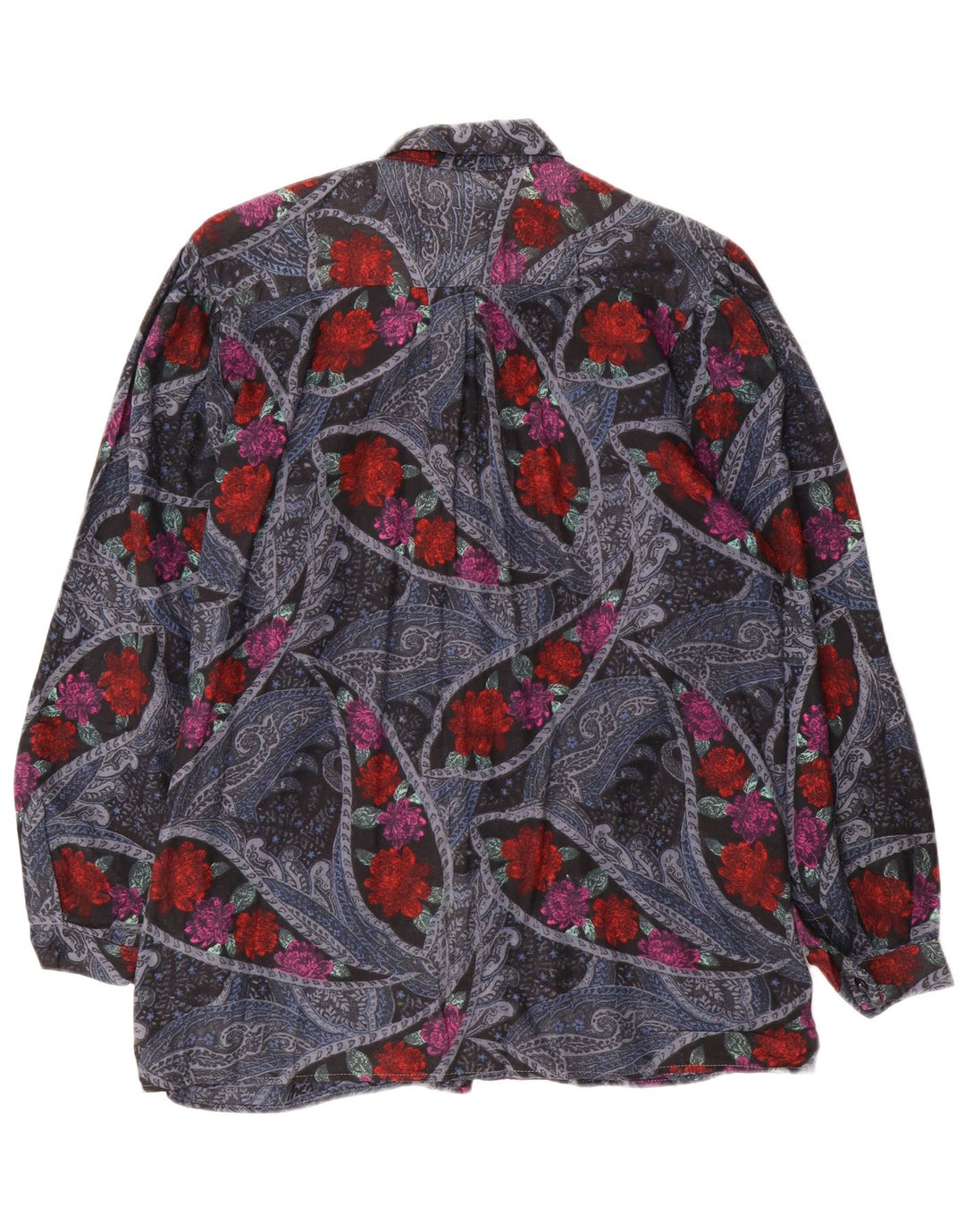 VINTAGE Womens Shirt UK 16 Large Multicoloured Floral