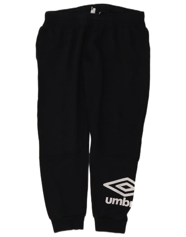 Umbro Mens Graphic Tracksuit Trousers Joggers XL Black Cotton