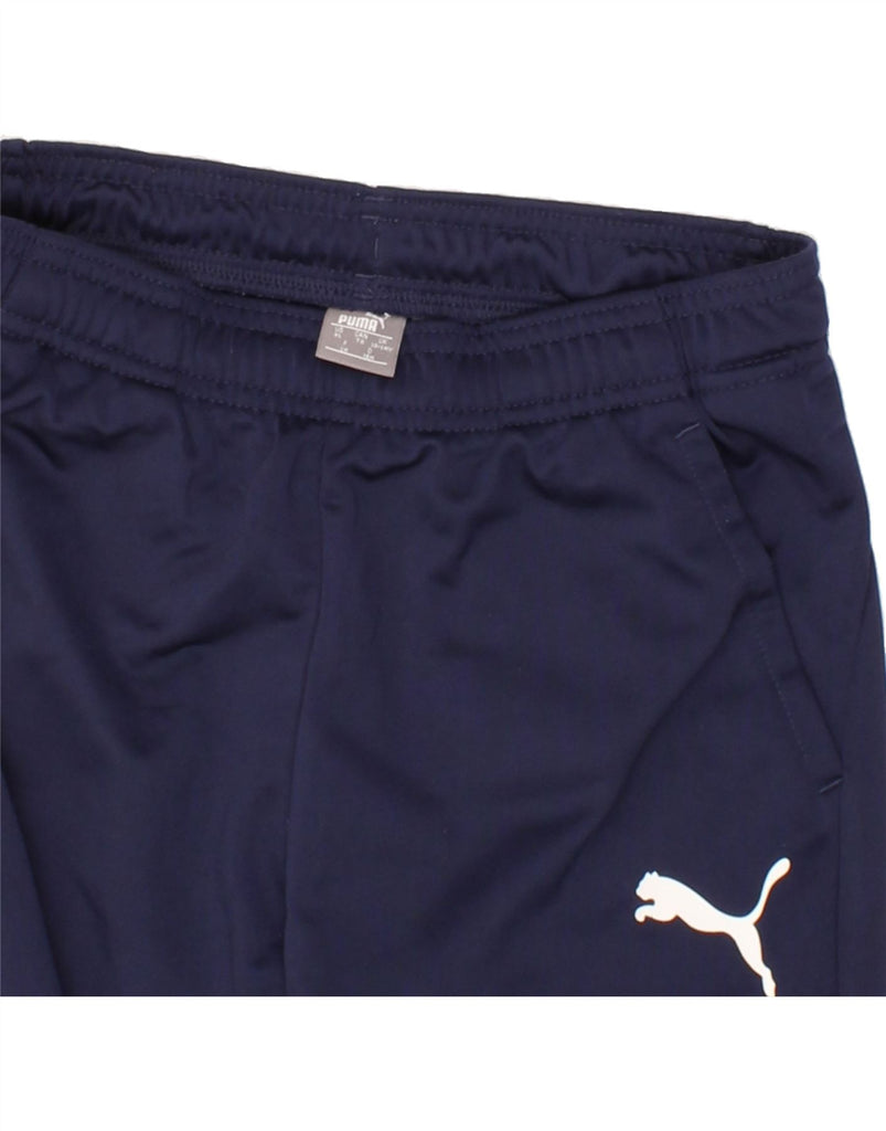 PUMA Boys Tracksuit Trousers 13-14 Years  Navy Blue Polyester Vintage Puma and Second-Hand Puma from Messina Hembry 