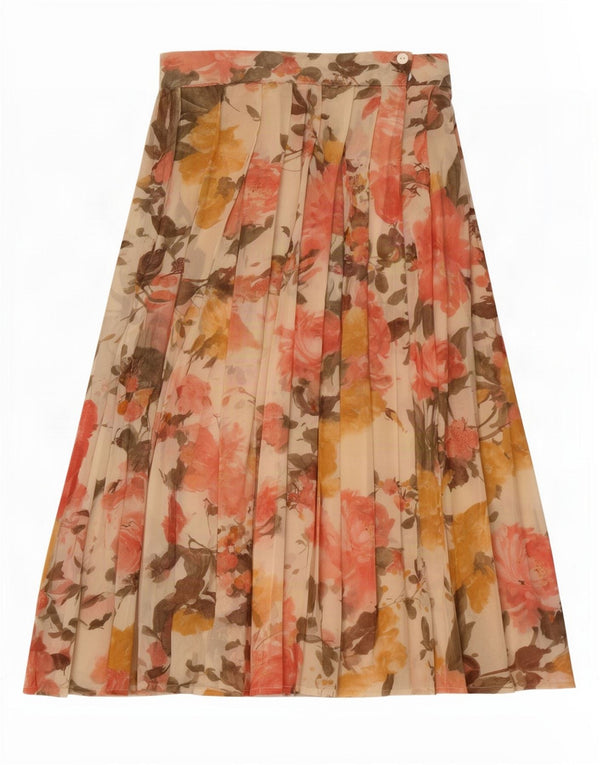 i Blues Womens Wrap Pleated Skirt IT 42 Medium W26 Multicoloured Floral