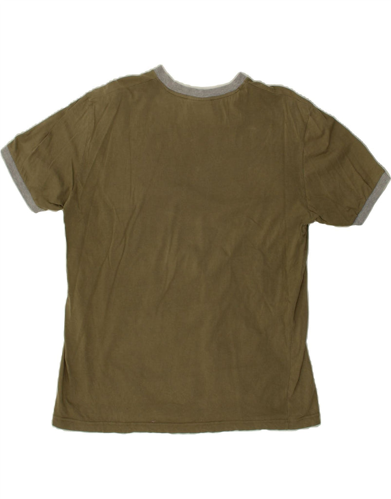 DIADORA Mens Graphic T-Shirt Top 2XL Khaki Viscose Vintage Diadora and Second-Hand Diadora from Messina Hembry 
