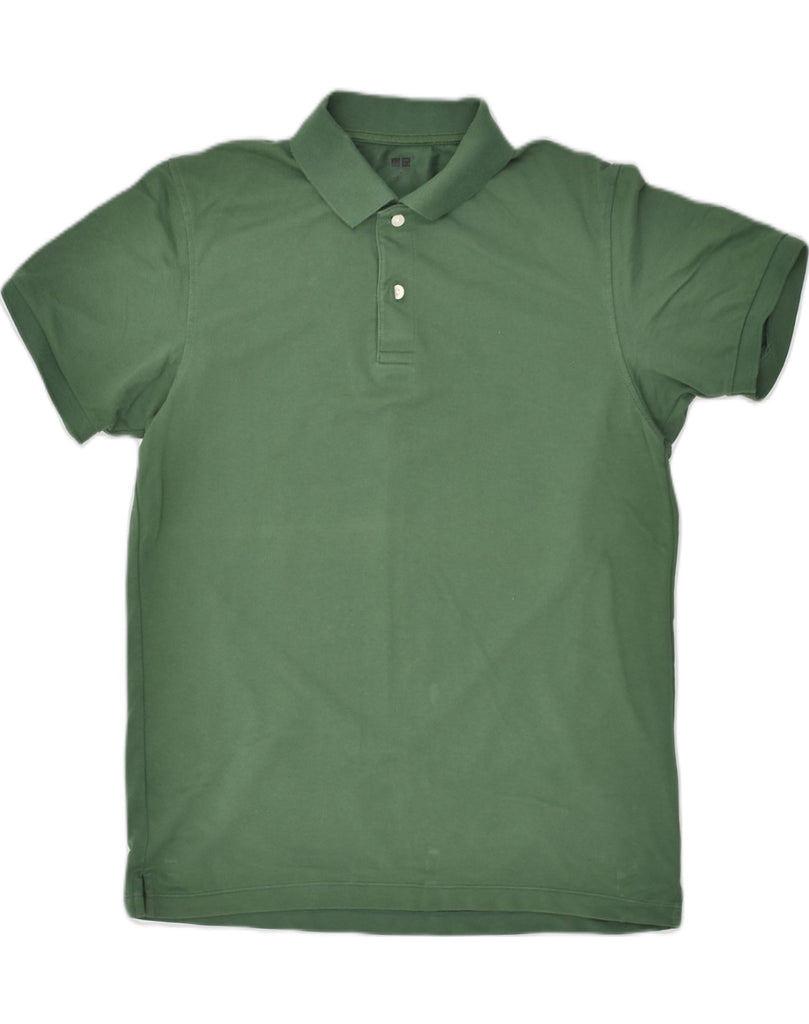 VINTAGE Mens Polo Shirt Medium Green Cotton | Vintage Vintage | Thrift | Second-Hand Vintage | Used Clothing | Messina Hembry 