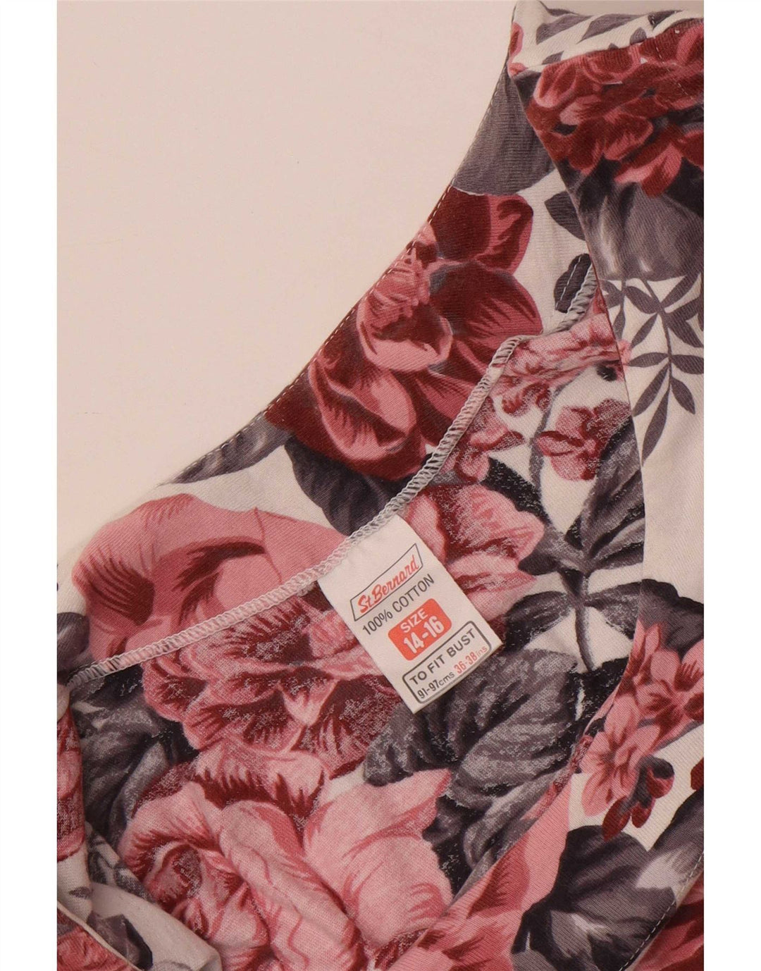 St. Bernard Womens Top 3/4 Sleeve UK 14/16 Large Multicoloured Floral