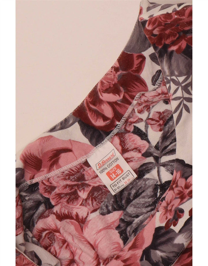 St. Bernard Womens Top 3/4 Sleeve UK 14/16 Large Multicoloured Floral