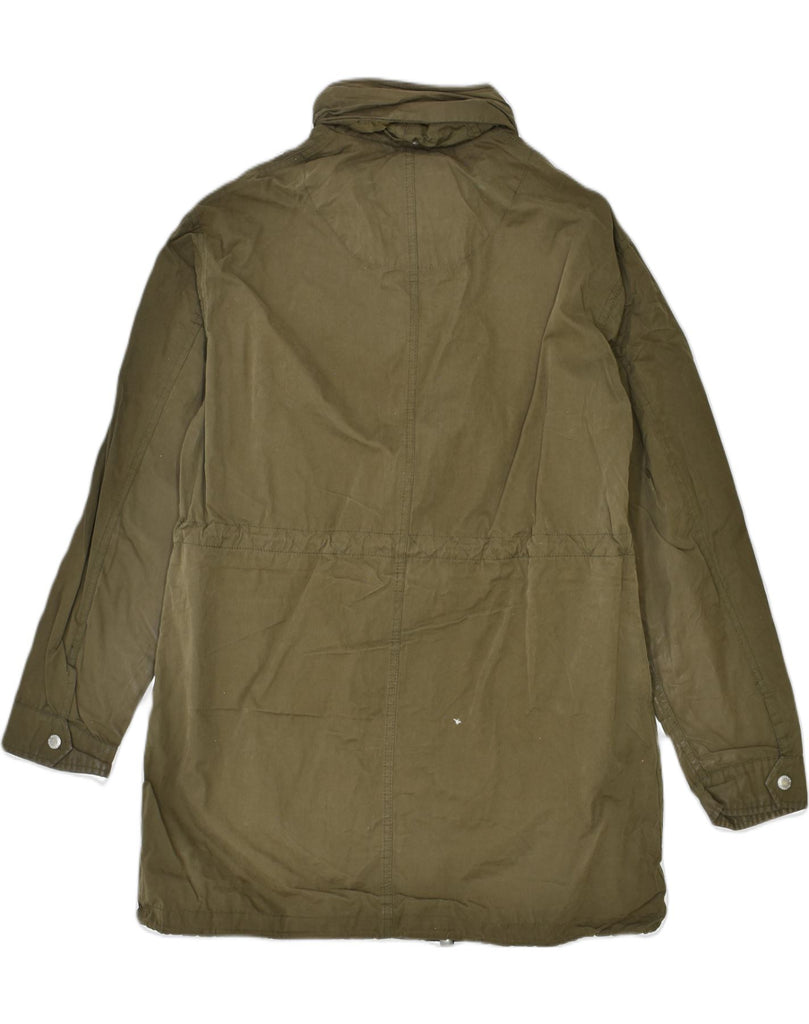 FAT FACE Womens Windbreaker Coat UK 12 Medium Khaki Cotton | Vintage | Thrift | Second-Hand | Used Clothing | Messina Hembry 