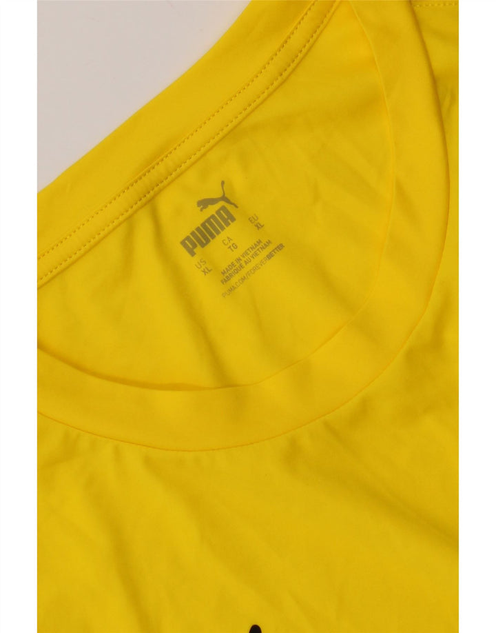 Puma Mens BVB Dortmund Graphic T-Shirt Top XL Yellow