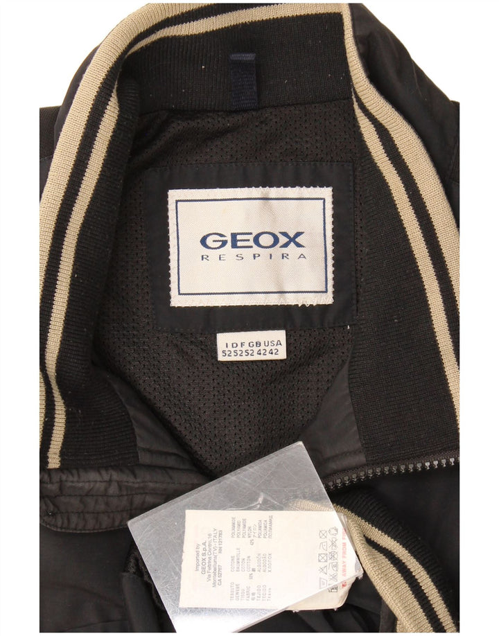 Geox Respira Mens Bomber Jacket IT 52 XL Black Cotton