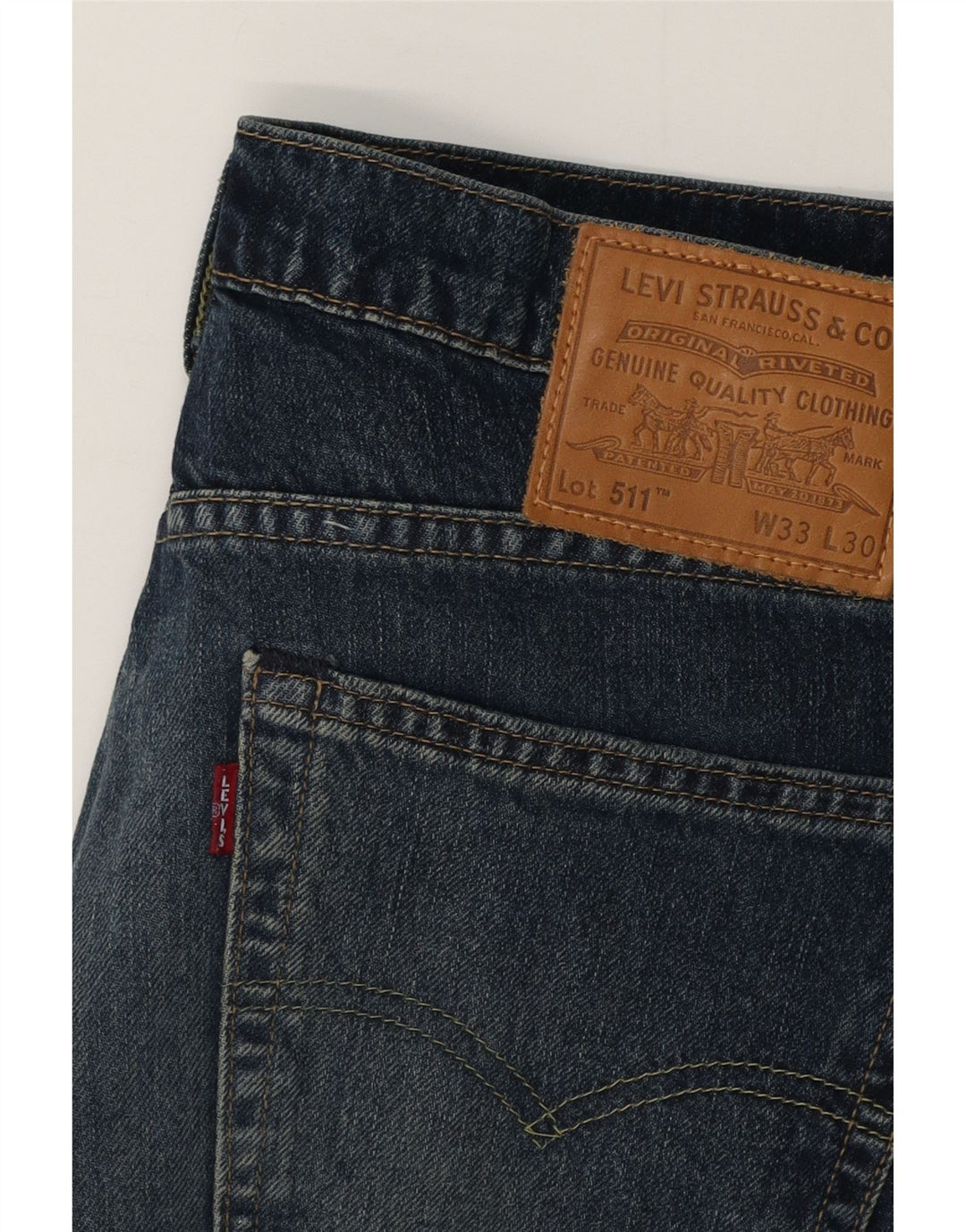 Levi's Mens 511 Slim Jeans W33 L28 Blue Cotton