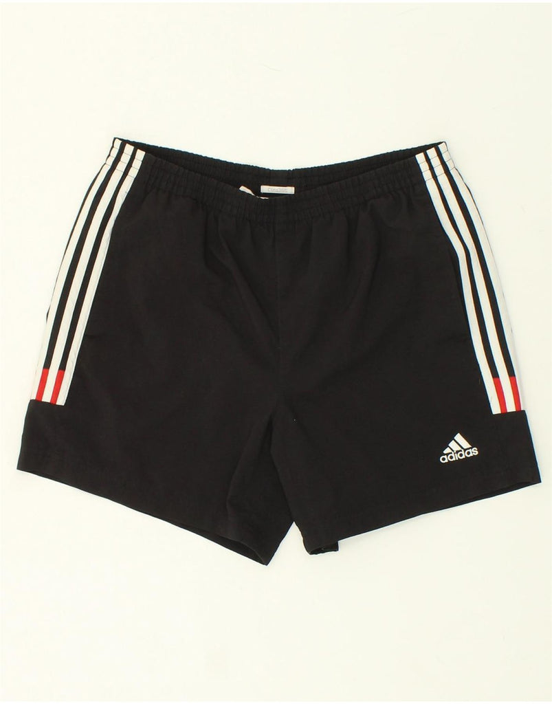 ADIDAS Boys Clima 365 Sport Shorts 15-16 Years Black Colourblock Polyester | Vintage Adidas | Thrift | Second-Hand Adidas | Used Clothing | Messina Hembry 