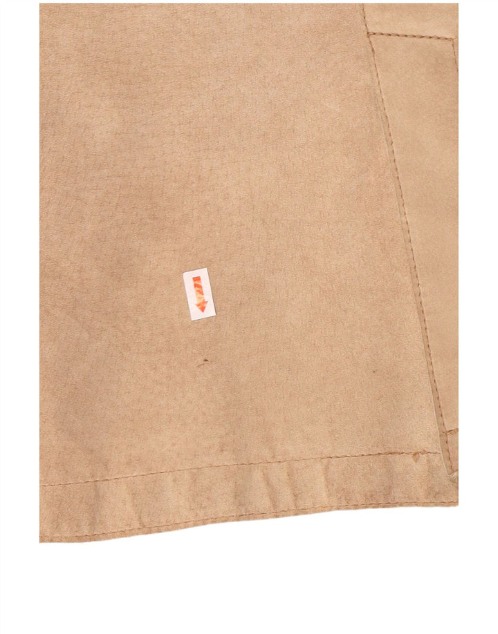 Conbipel Womens 2 Button Suede Blazer Jacket IT 48 XL Beige Leather