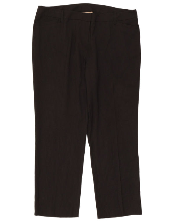 Marks & Spencer Womens Straight Casual Trousers UK 18 XL W40 L31 Black
