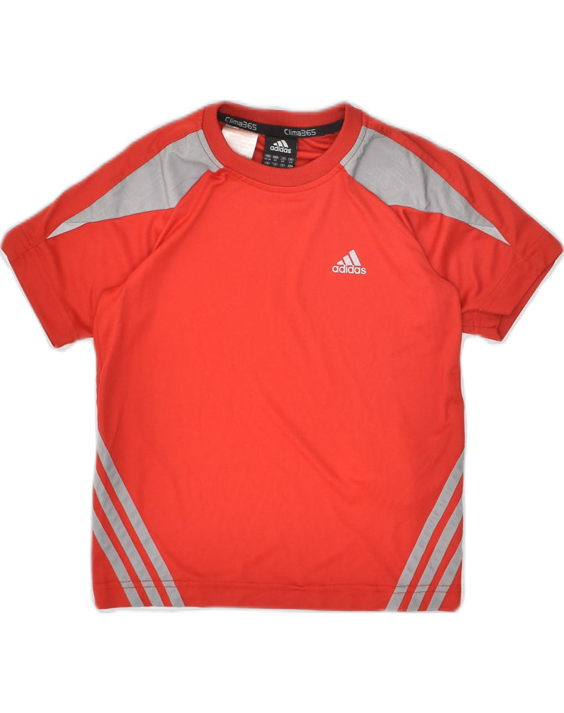 ADIDAS Boys T-Shirt Top UK 26/28 7-8 Years Red Polyester | Vintage Adidas | Thrift | Second-Hand Adidas | Used Clothing | Messina Hembry 