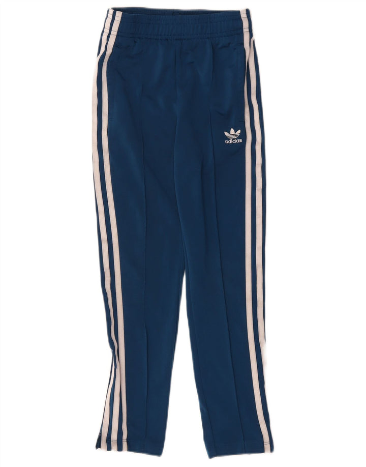 Adidas Girls Tracksuit Trousers 7-8 Years Navy Blue Polyester