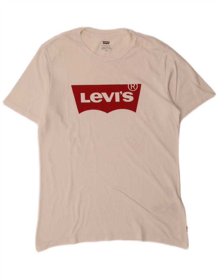 Levi's Mens Graphic T-Shirt Top Small White Cotton