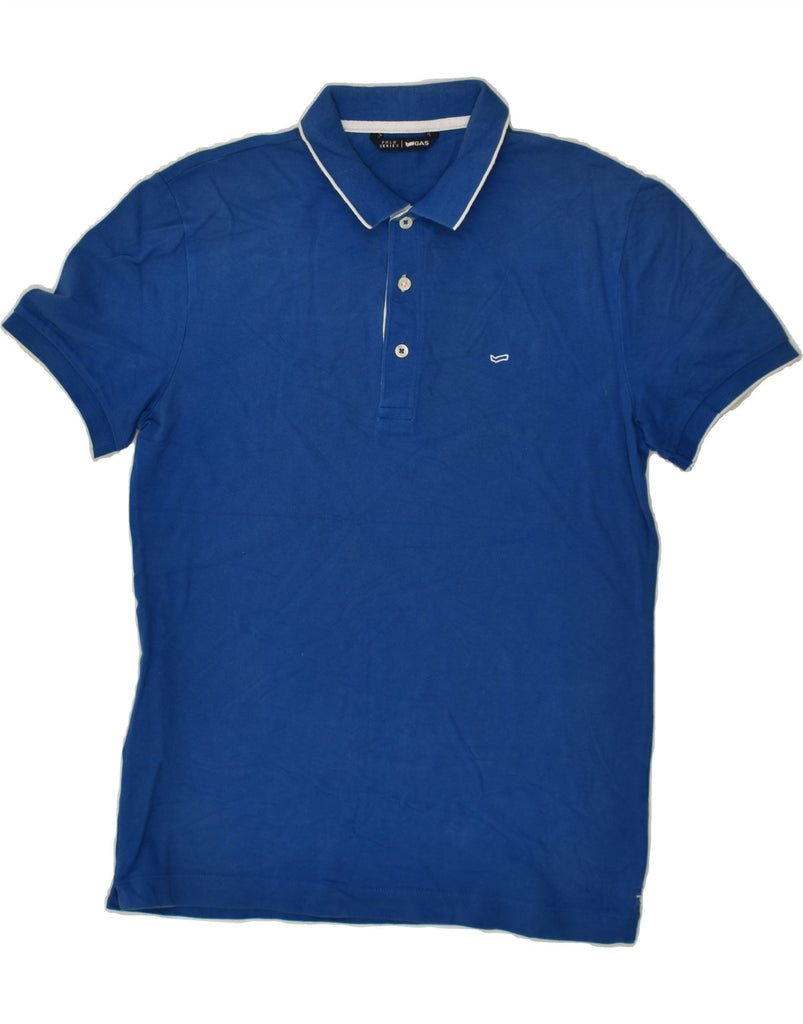 GAS Mens Polo Shirt Large Blue | Vintage Gas | Thrift | Second-Hand Gas | Used Clothing | Messina Hembry 