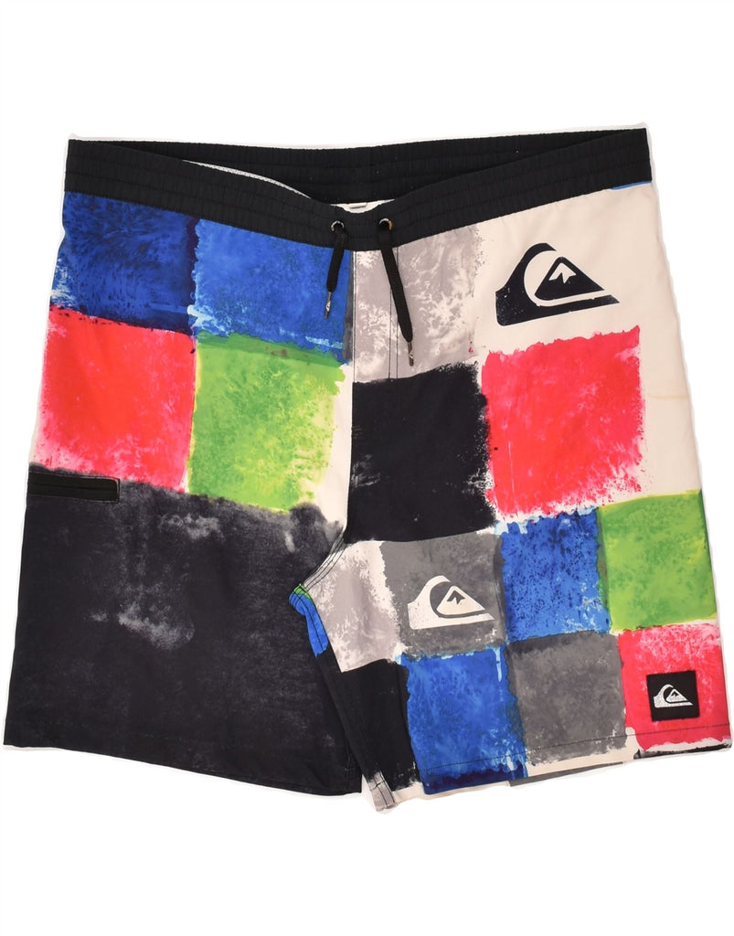 QUIKSILVER Mens Sport Shorts XL Multicoloured Polyester | Vintage Quiksilver | Thrift | Second-Hand Quiksilver | Used Clothing | Messina Hembry 