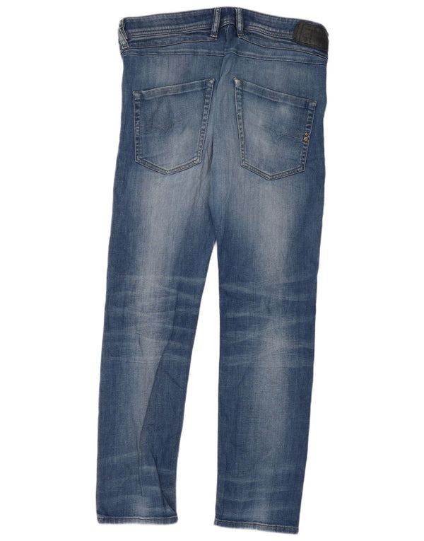 Diesel Mens Belther Regular Slim Tapered Jeans W31 L30 Blue Cotton