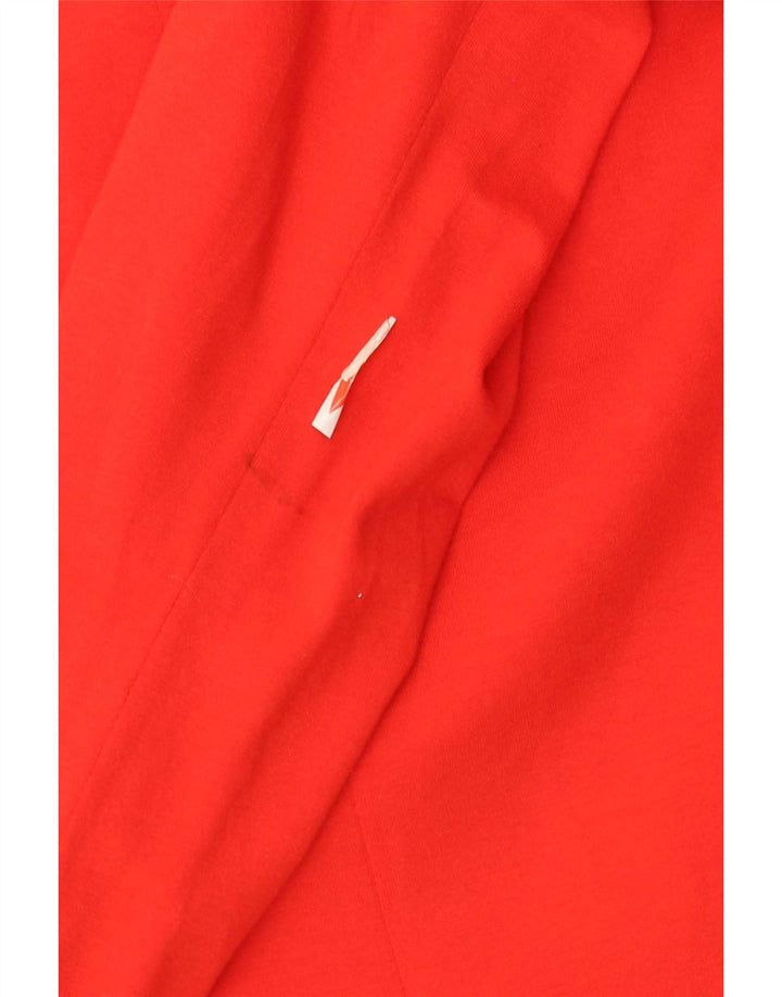 Zara Womens 1 Button Blazer Jacket UK 12 Medium Red Viscose
