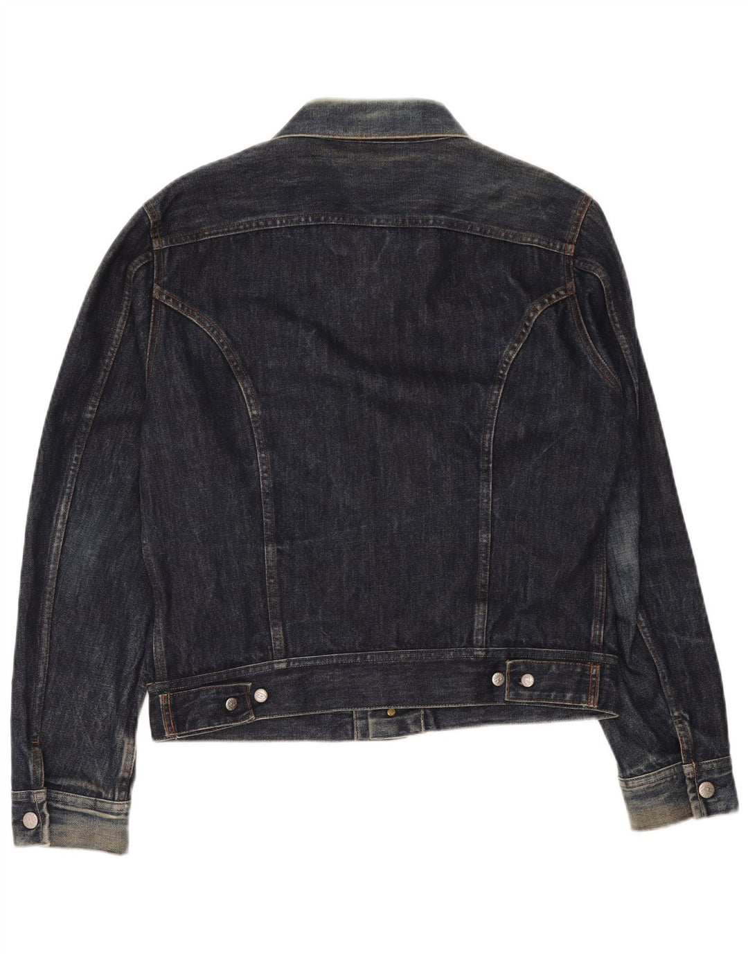 Diesel Womens Denim Jacket UK 14 Medium Navy Blue Cotton