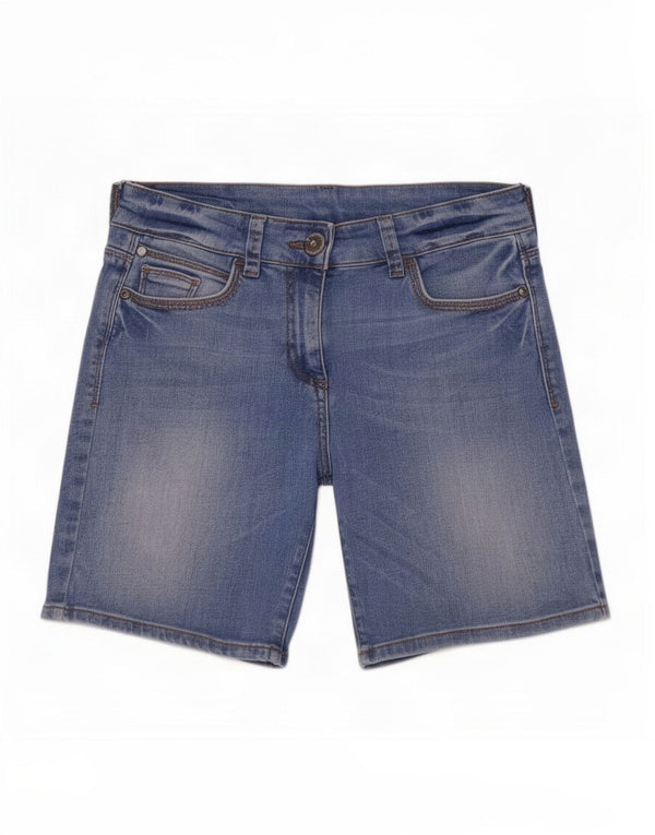 Marks & Spencer Womens Denim Shorts UK 8 Small W26 Blue Cotton