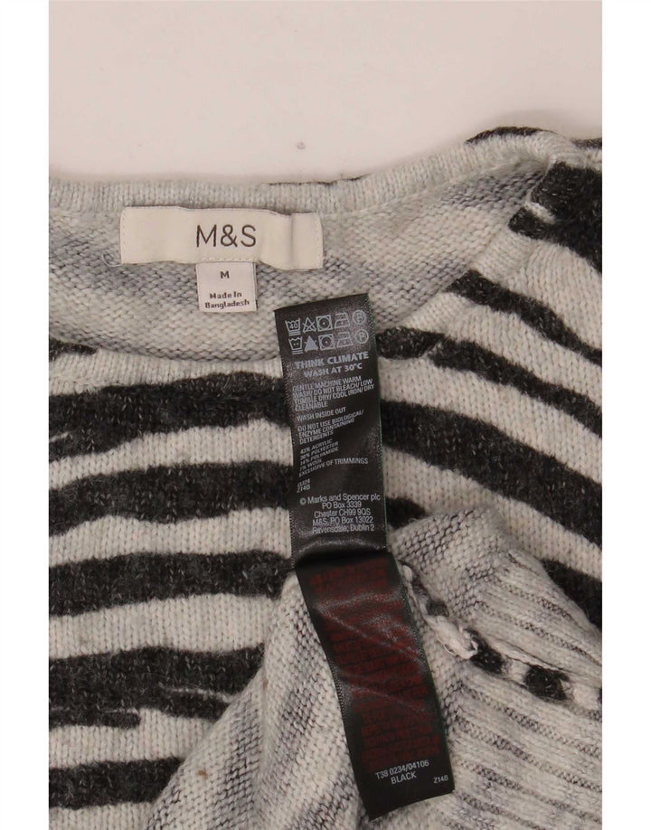 Marks & Spencer Womens Crew Neck Jumper Sweater UK 14 Medium Black