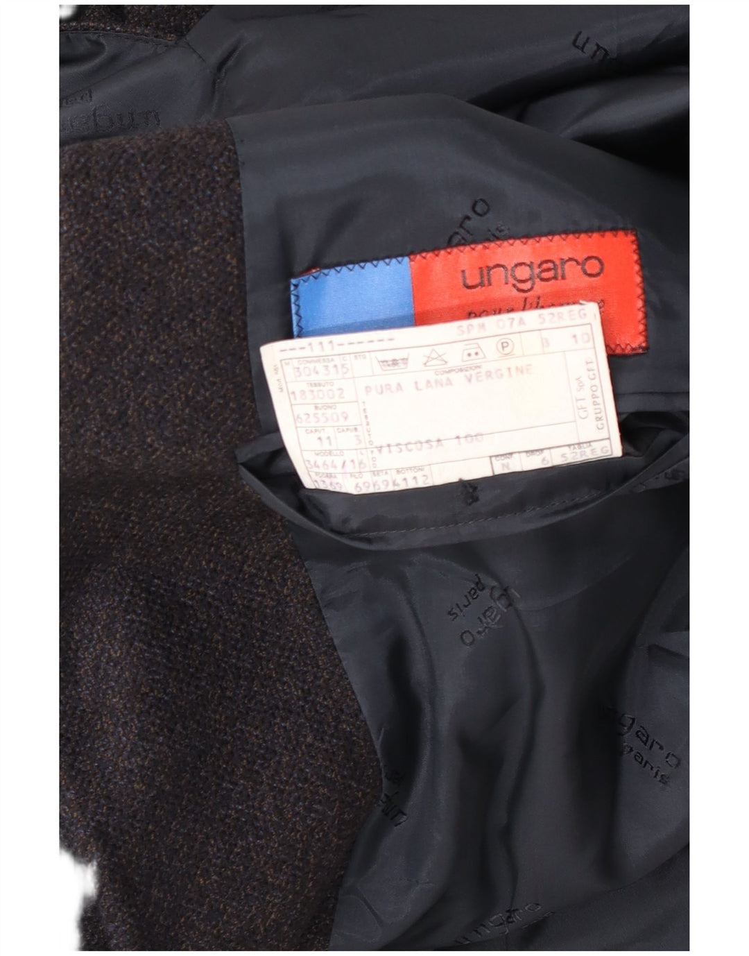 Ungaro Mens 3 Button Blazer Jacket IT 52 XL Grey Virgin Wool