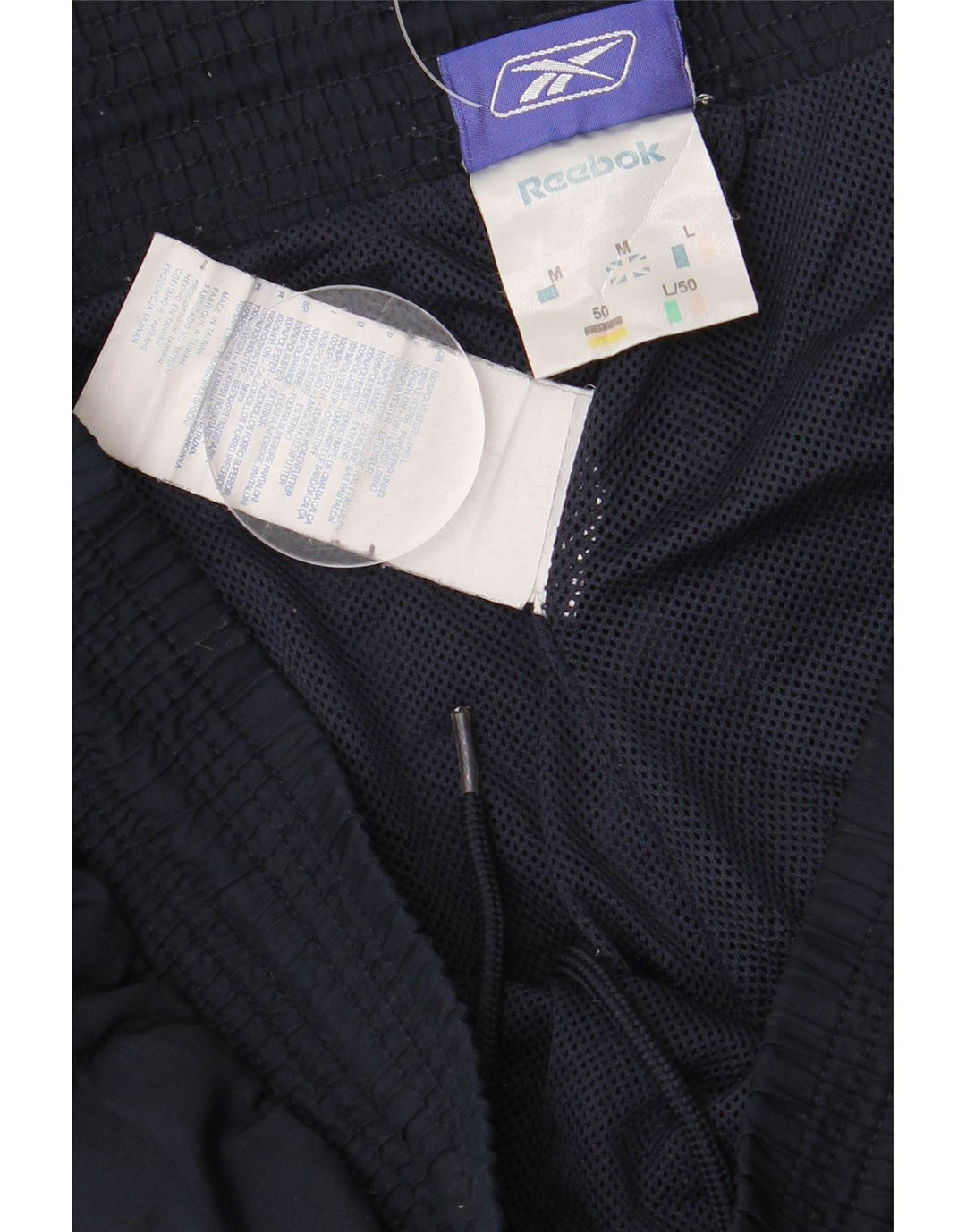 Reebok Mens Tracksuit Trousers Medium  Navy Blue Polyester