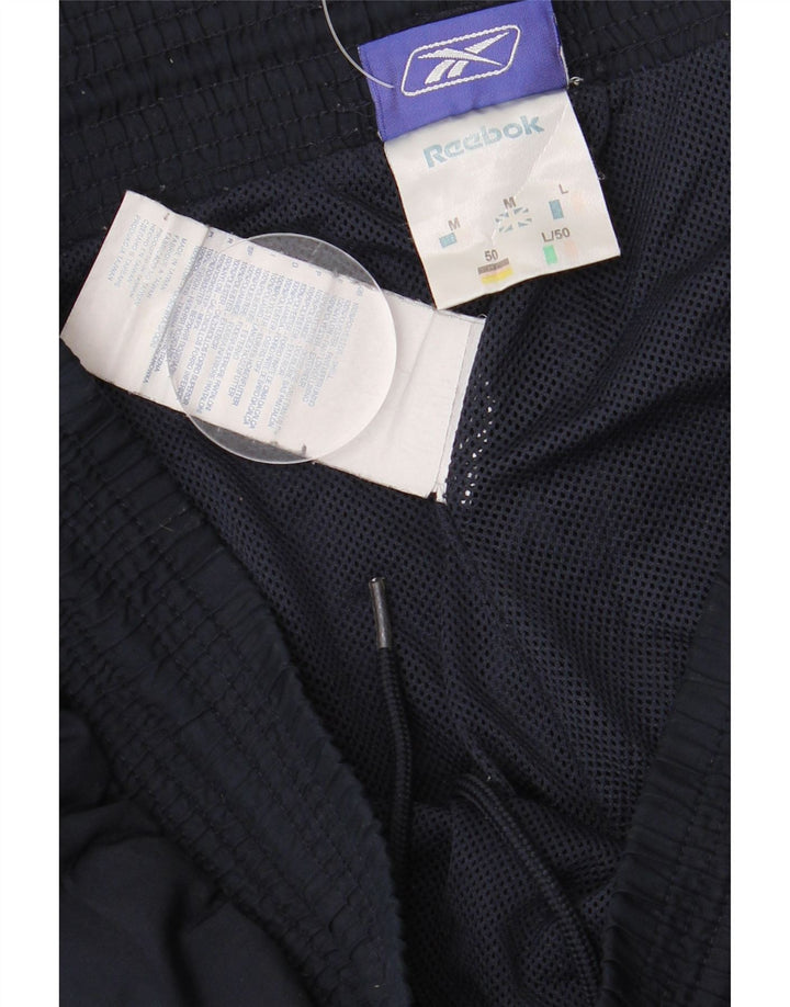 Reebok Mens Tracksuit Trousers Medium  Navy Blue Polyester