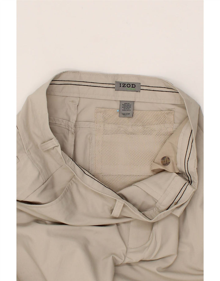 IZOD Mens Straight Chino Trousers W32 L32 Grey Polyester Vintage Izod and Second-Hand Izod from Messina Hembry 