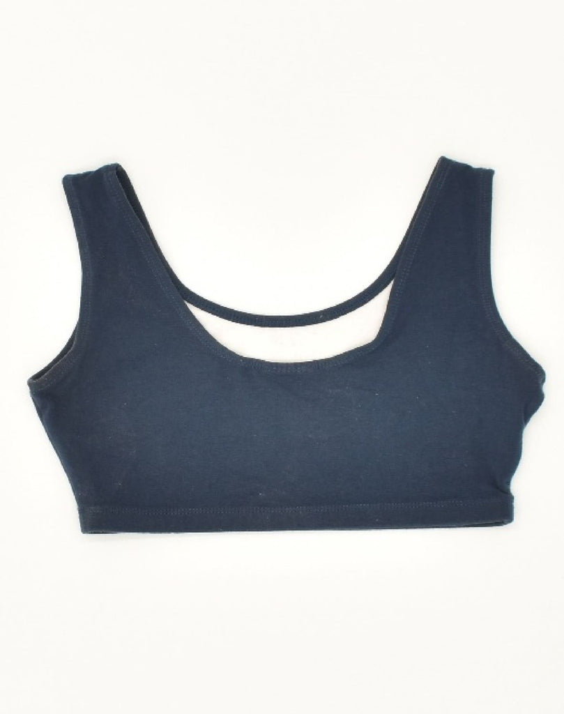 CHAMPION Womens Sport Bra Vest Top UK 8 Small Navy Blue Cotton | Vintage Champion | Thrift | Second-Hand Champion | Used Clothing | Messina Hembry 