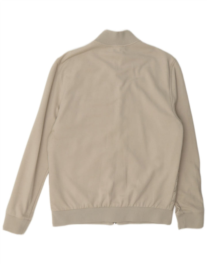 Reiss Mens Cardigan Sweater Medium Beige Cotton