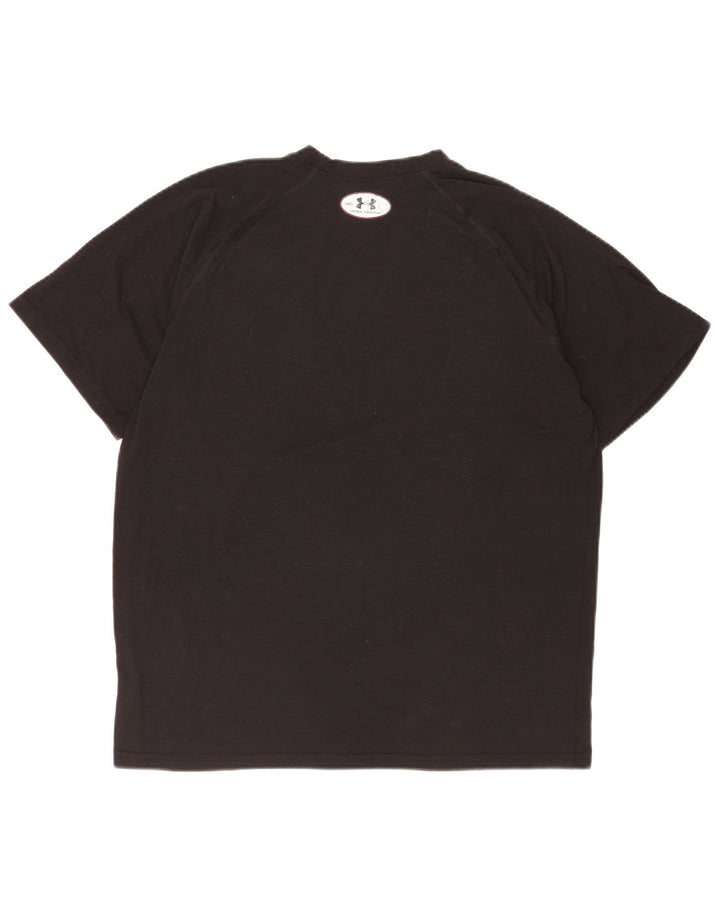 Under Armour Womens Heat Gear T-Shirt Top UK 14 Medium Black Polyester
