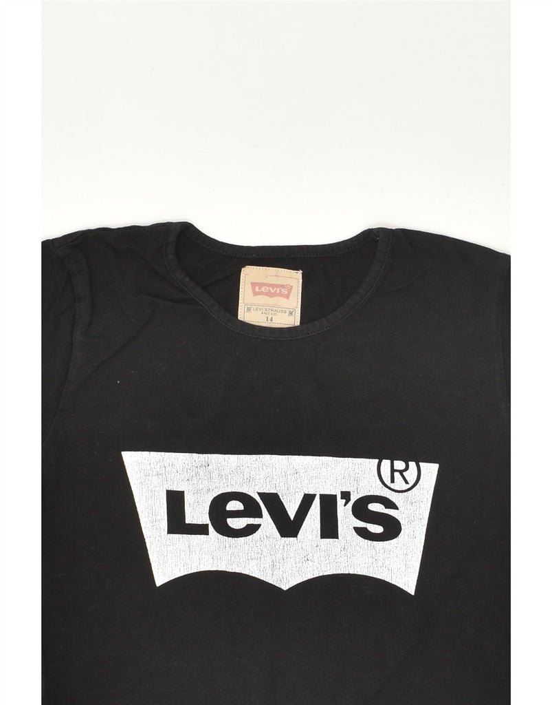 LEVI'S Boys Graphic T-Shirt Top 13-14 Years Black Cotton | Vintage Levi's | Thrift | Second-Hand Levi's | Used Clothing | Messina Hembry 