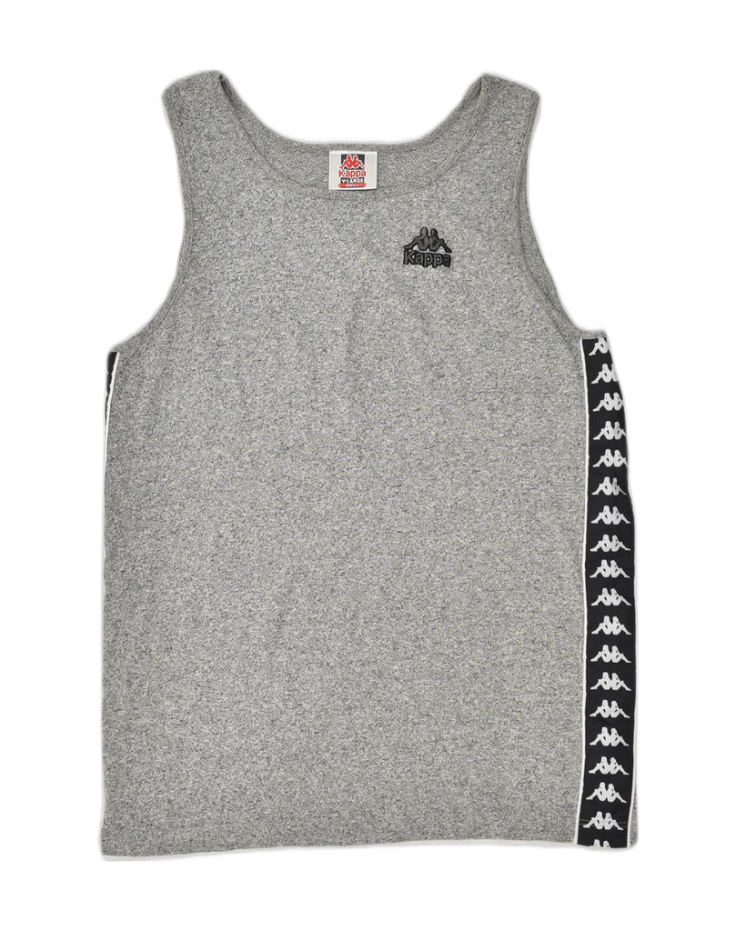 KAPPA Boys Loose Fit Graphic Vest Top 15-16 Years Large Grey Flecked | Vintage Kappa | Thrift | Second-Hand Kappa | Used Clothing | Messina Hembry 