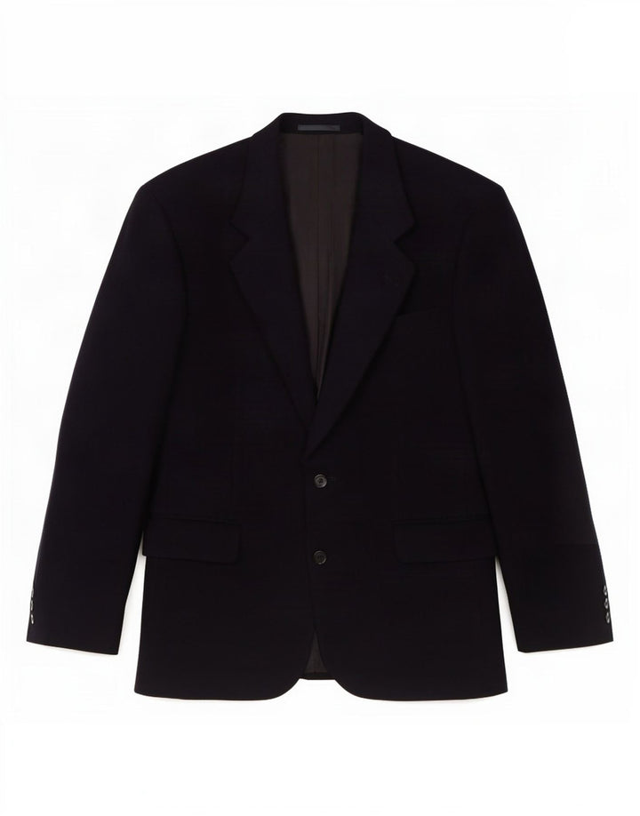 Hugo Boss Mens 2 Button Blazer Jacket EU 48 Medium Navy Blue Wool