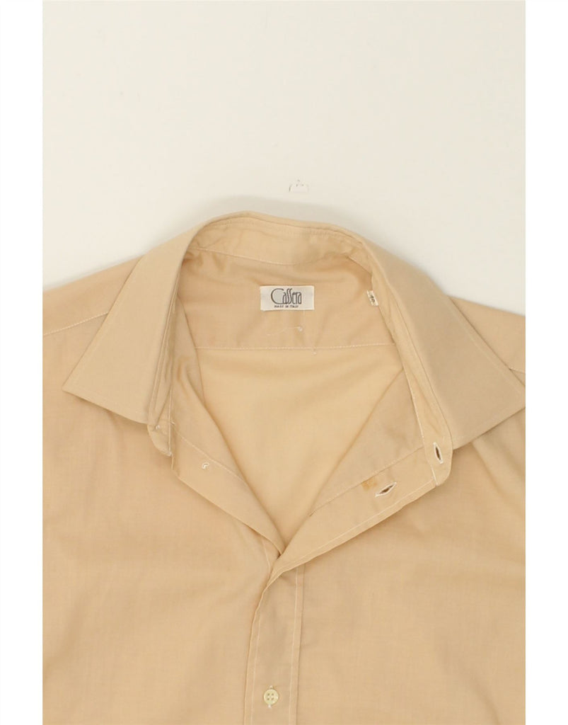 CASSERA Mens Shirt Size 40 Medium Beige Cotton | Vintage Cassera | Thrift | Second-Hand Cassera | Used Clothing | Messina Hembry 