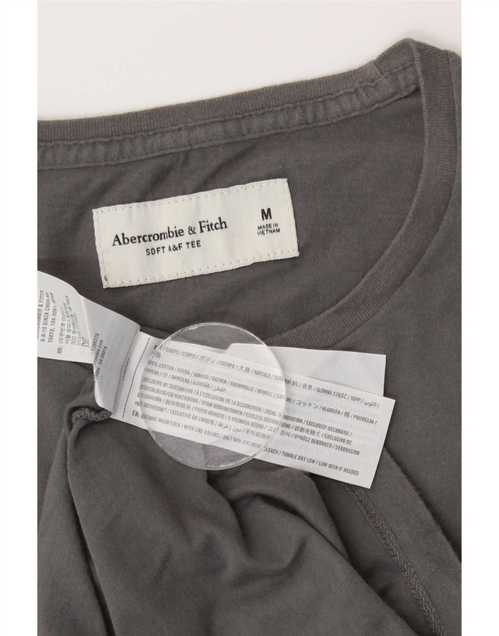 Abercrombie & Fitch Mens T-Shirt Top Medium Grey Cotton